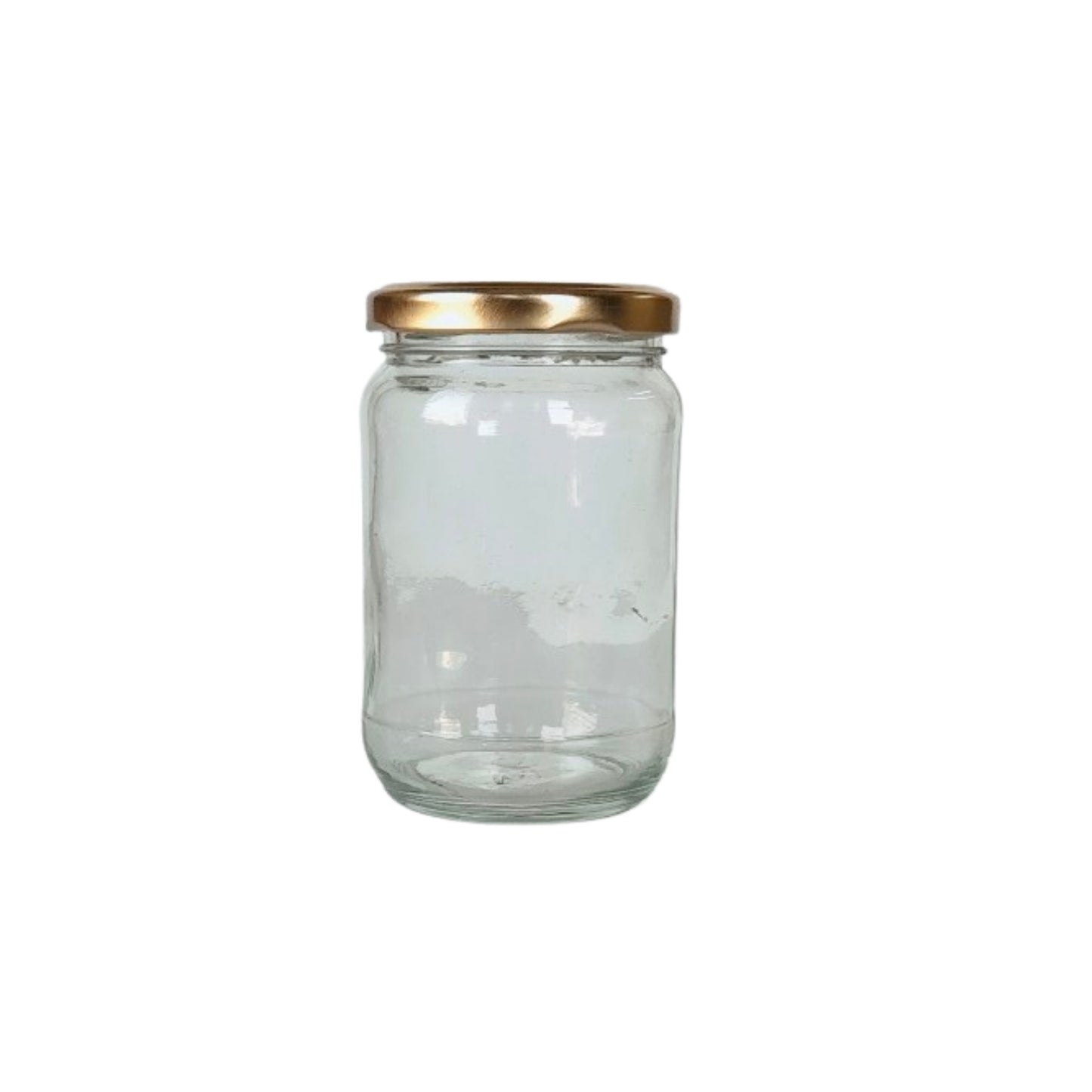 Glass Jars with Golden Round cap front view