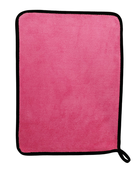 Pink Coloured Microfiber cloth duster front side