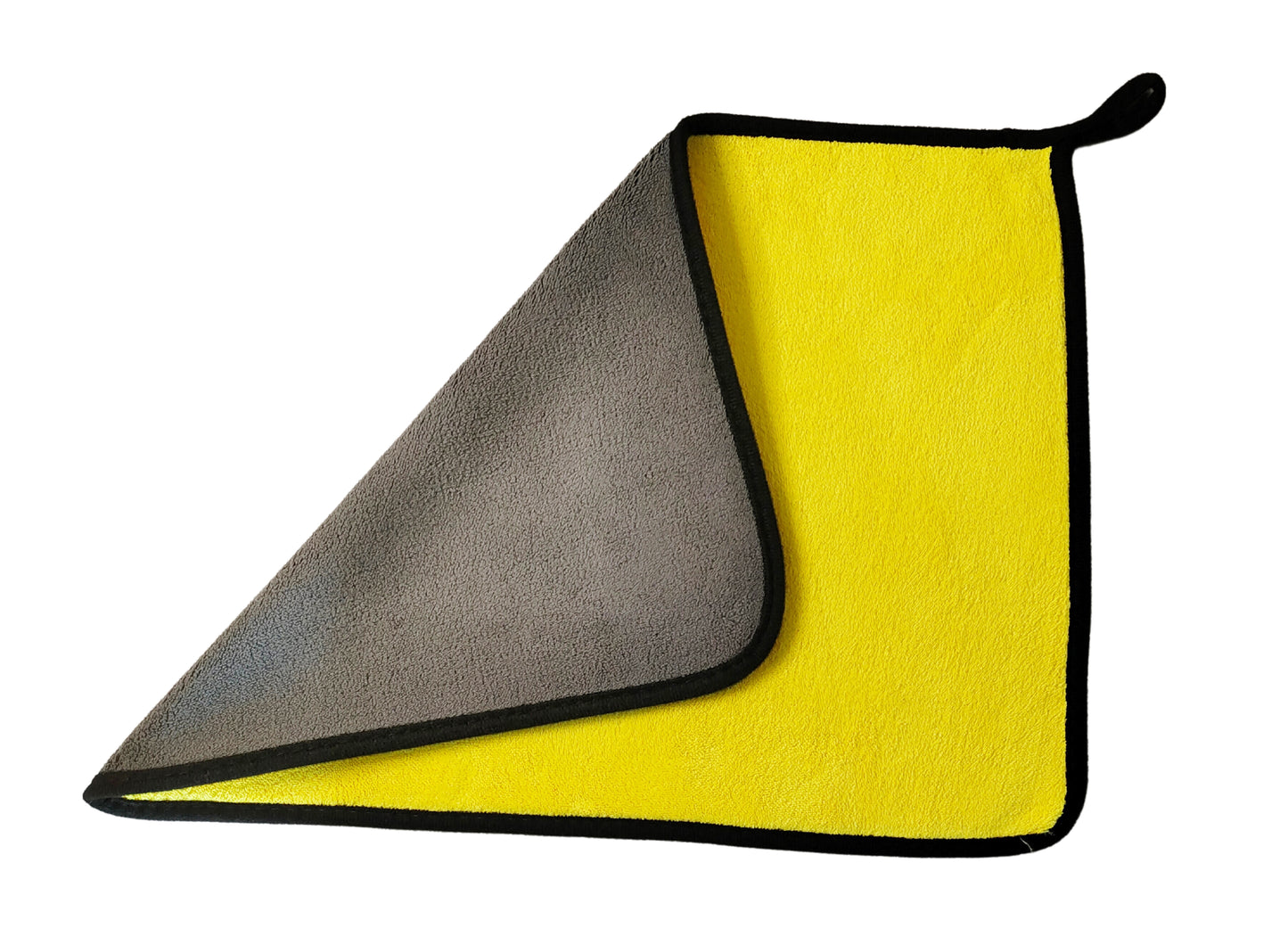 Yellow coloured Microfiber cloth duster front & Back side view