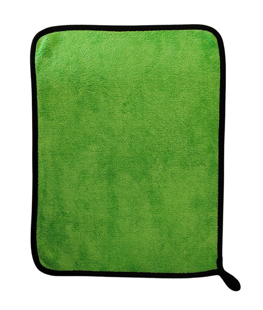 Green Coloured Microfiber cloth duster front side