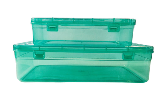 Plastic Green coloured Storage Box set of 2