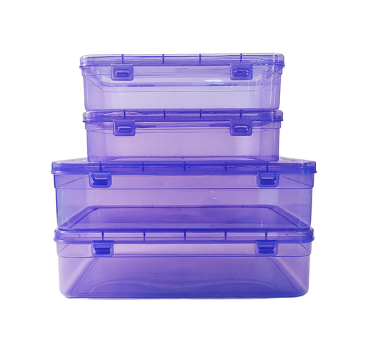Purple Coloured Plastic Large Storage Box small & large size boxes 
