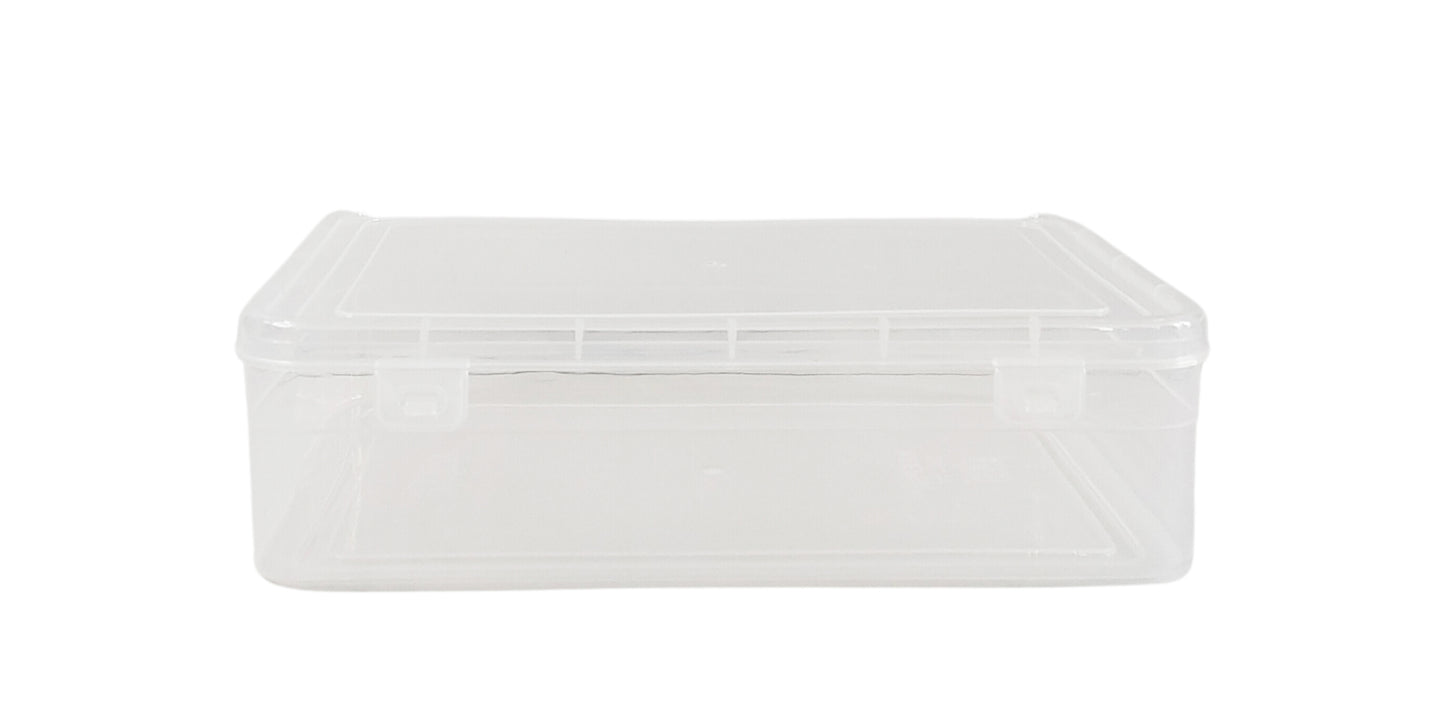 Clear Plastic Large Storage Boxes front view