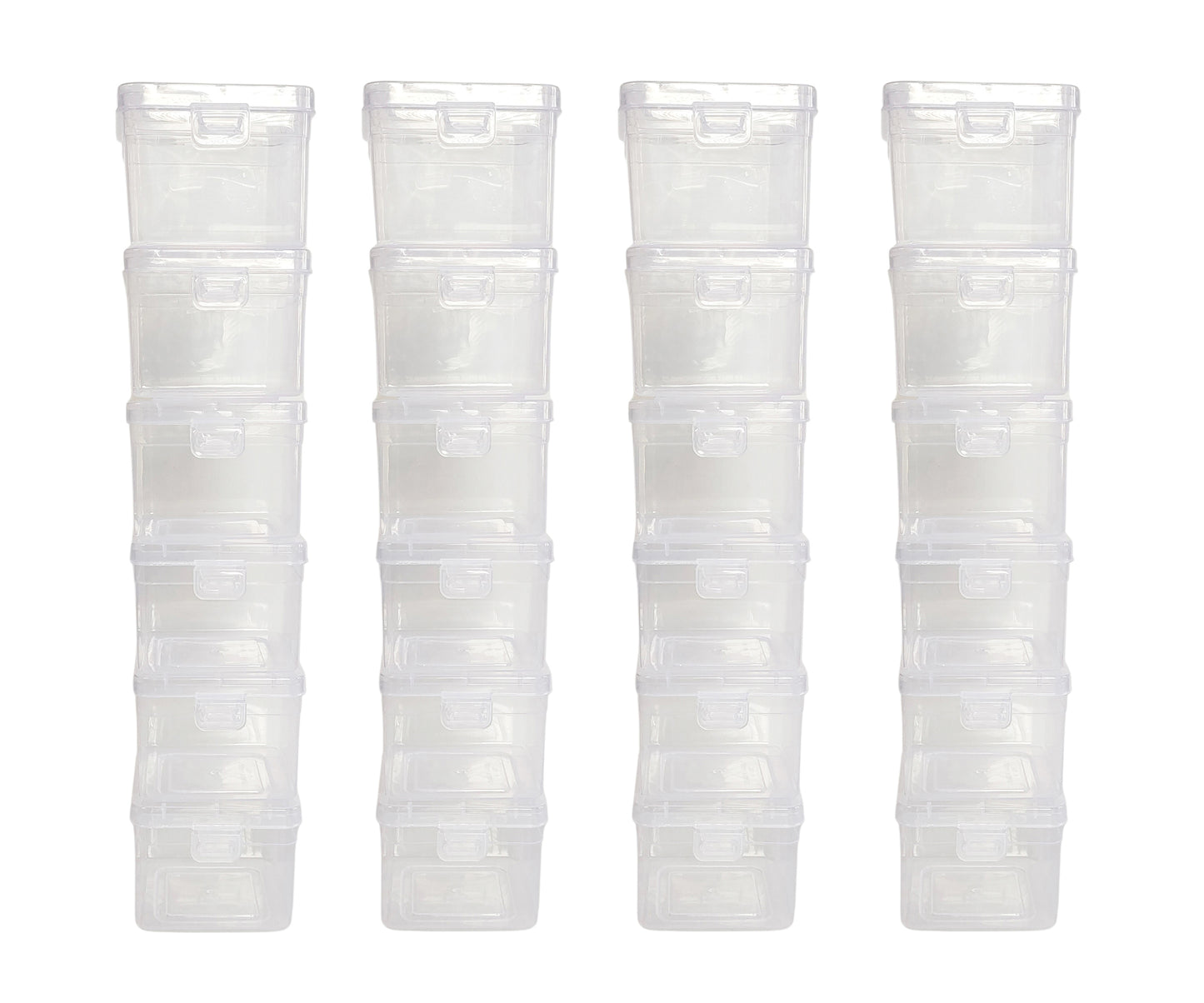 Clear Plastic Small Storage Boxes set of 24