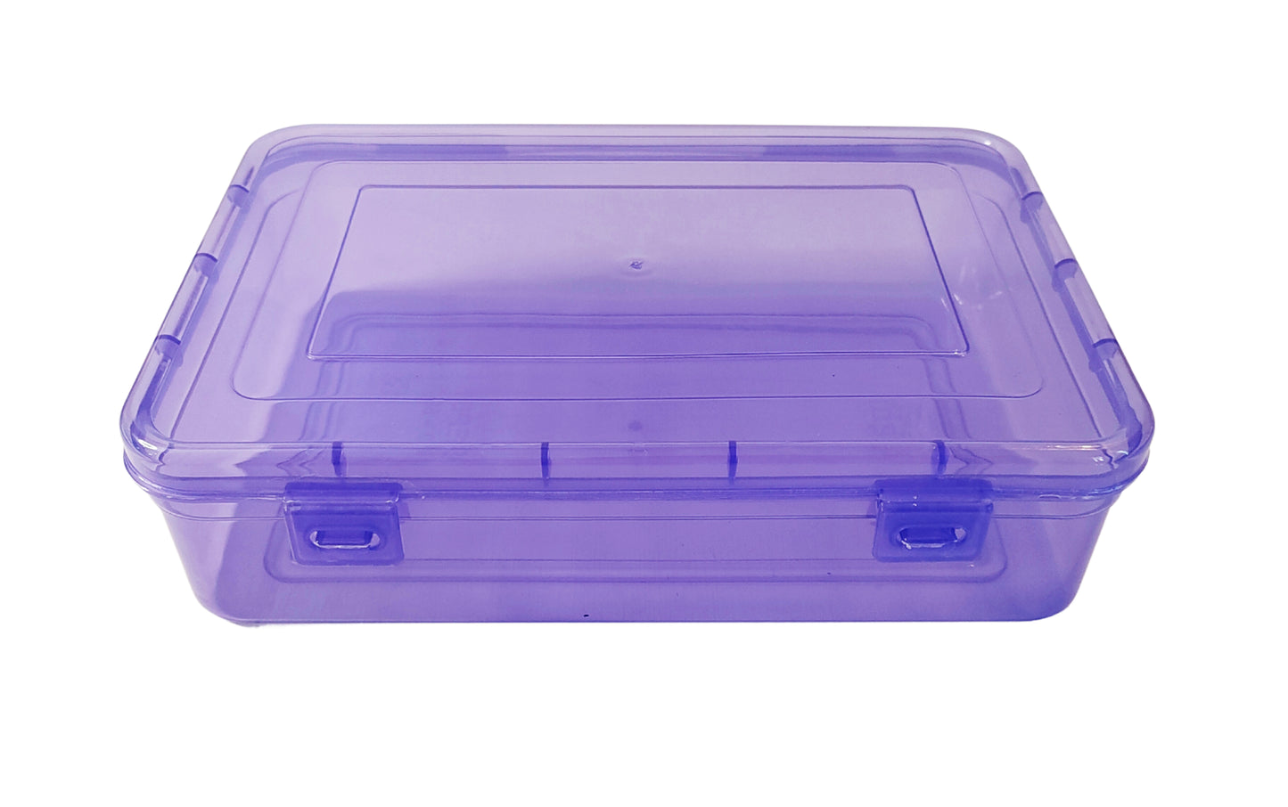 Purple Coloured Plastic Medium Storage Boxes upper view