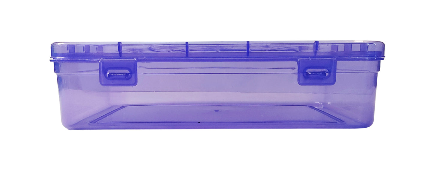 Purple Coloured Plastic Medium Storage Boxes front view