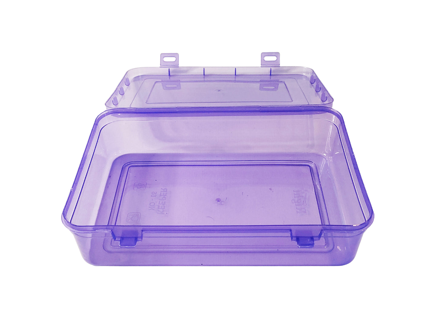Purple Coloured Plastic Medium Storage Boxes open box