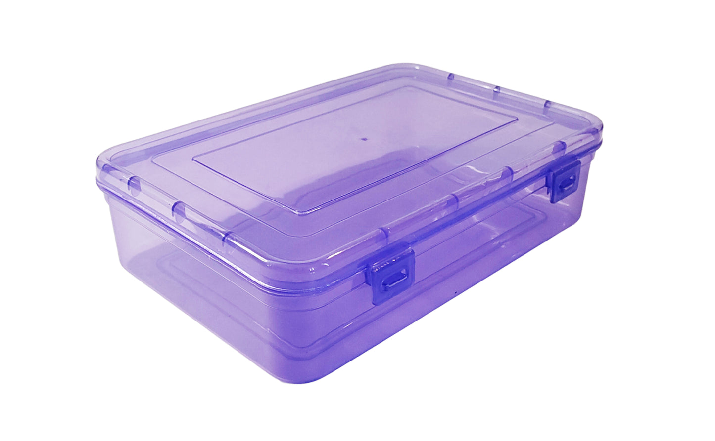 Purple Coloured Plastic Medium Storage Boxes side & upper view