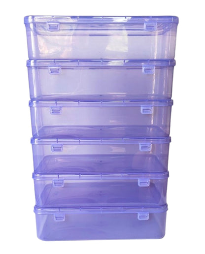 Big Plastic Storage Boxes Purple Colour  set of 6