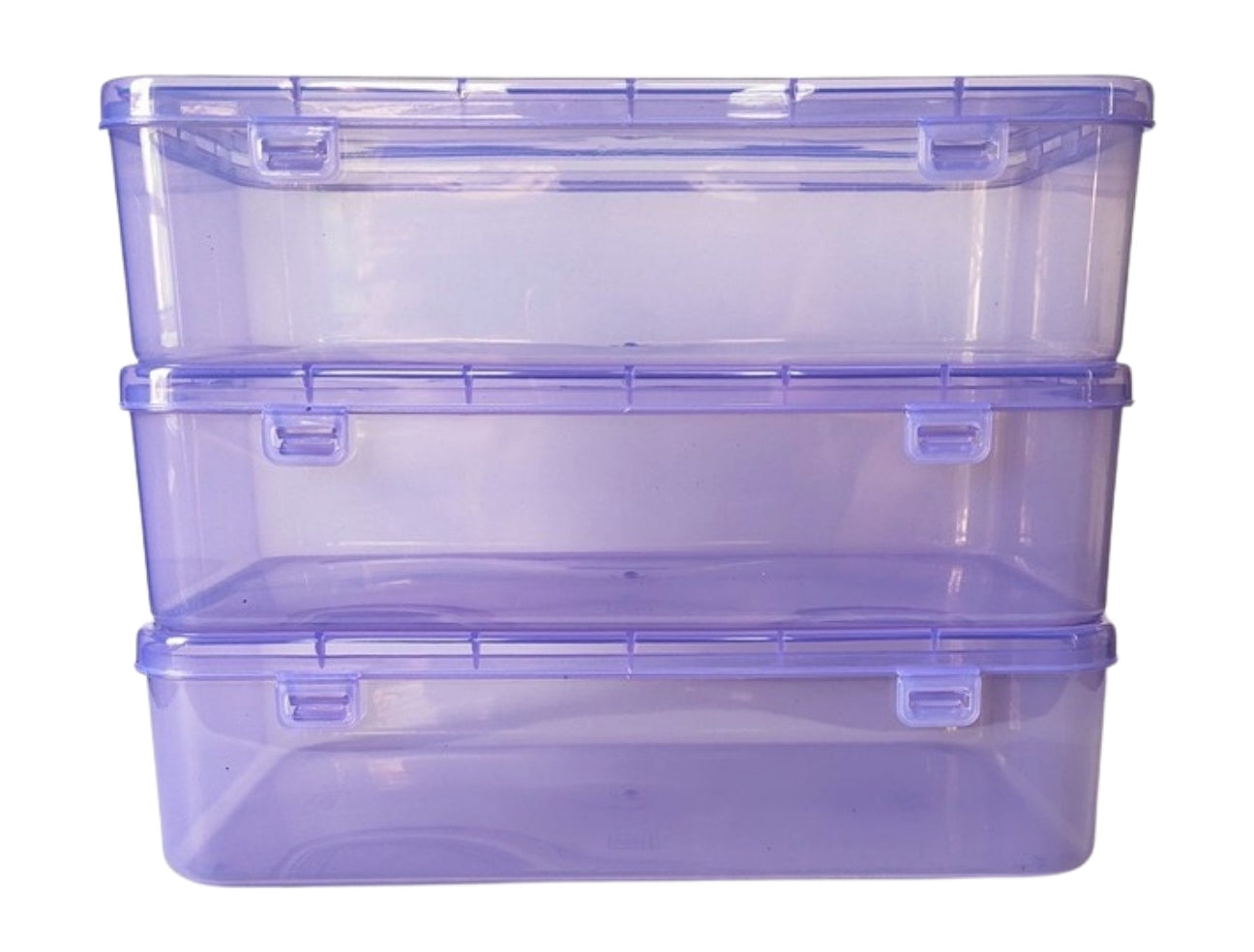 Big Plastic Storage Boxes Purple Colour set of 3