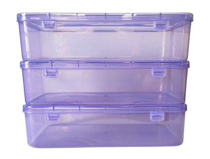 Big Plastic Storage Boxes Purple Colour  set of 3