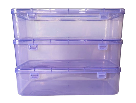 Big Plastic Storage Boxes Purple Colour  set of 3