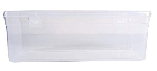 Clear Plastic Transparent Medium Storage Boxes front view