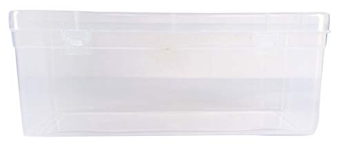 Clear Plastic Medium Rectangular Storage Boxes front view