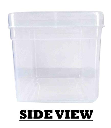 Clear Plastic Medium Rectangular Storage Boxes side view