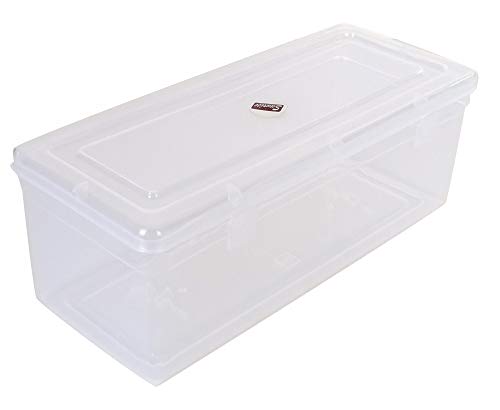 Clear Plastic Transparent Medium Storage Boxes side & upper view