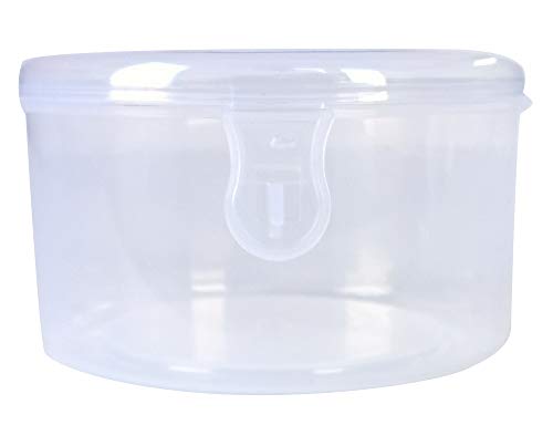 Plastic Clear Circular Storage Boxes front view