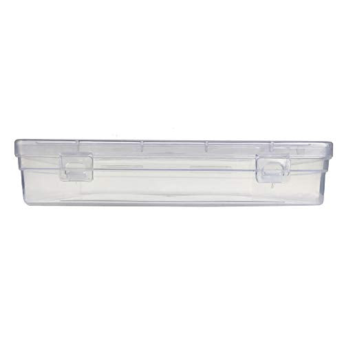Clear Plastic Flat Square Storage Boxes front view