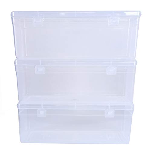 Clear Plastic Transparent Medium Storage Boxes set of 3