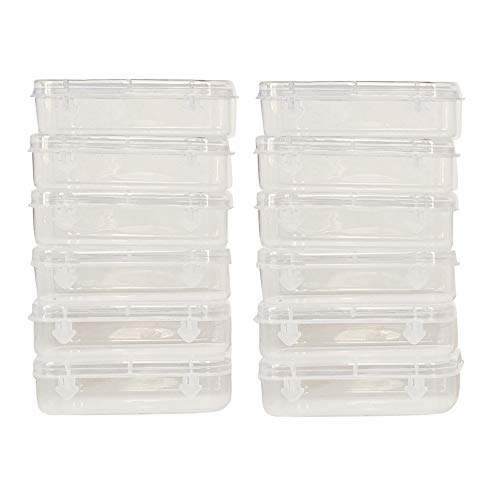 Clear Plastic Very Small Storage Boxes Size 3.5x1.5x1 Inches (Set