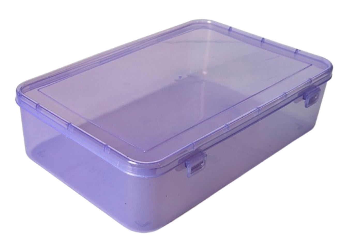 Big Plastic Storage Boxes Purple Colour  side view