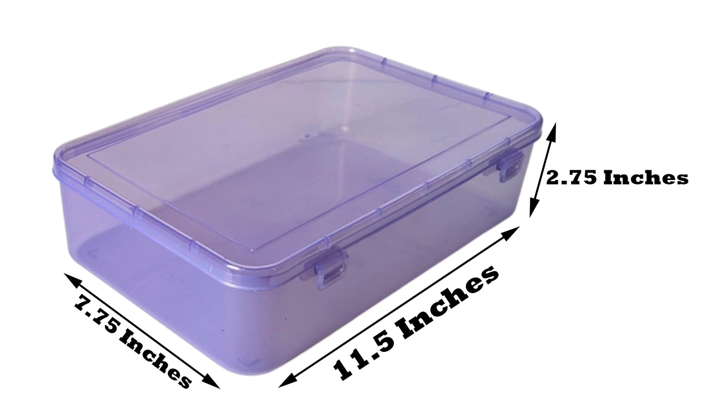 Big Plastic Storage Boxes Purple Colour showing size