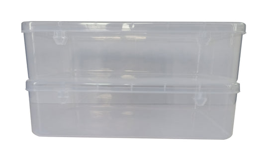 Clear Plastic Large Storage Boxes set of 2
