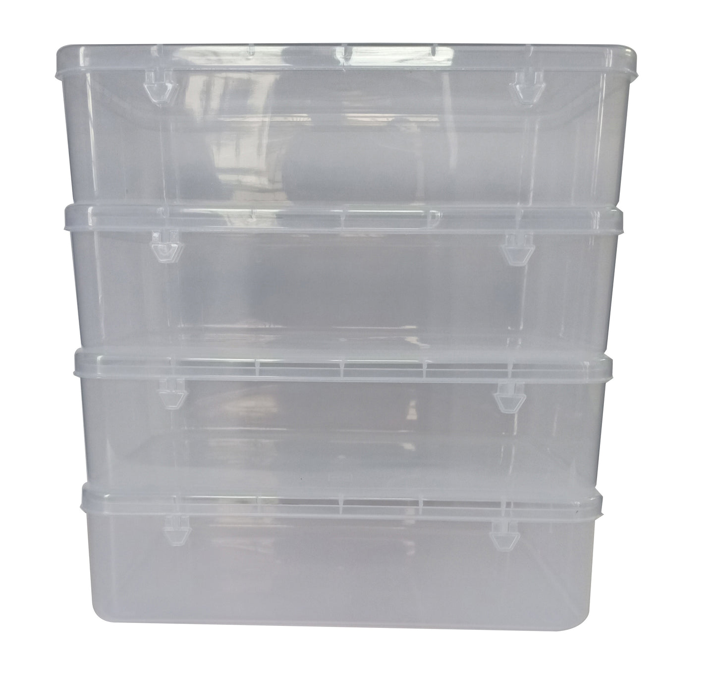 Clear Plastic Large Storage Boxes set of 4