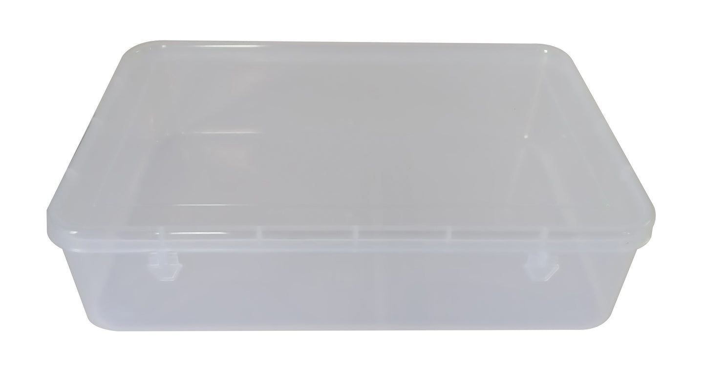 Clear Plastic Large Storage Boxes upper & front view