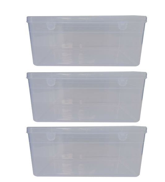 Clear Plastic Extra Large Storage Boxes  set of 3