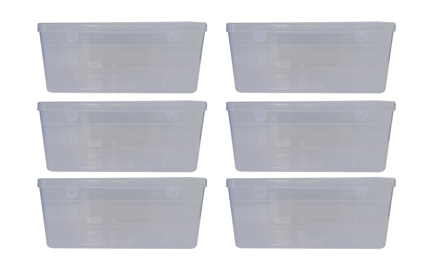 Clear Plastic Extra Large Storage Boxes set of 6