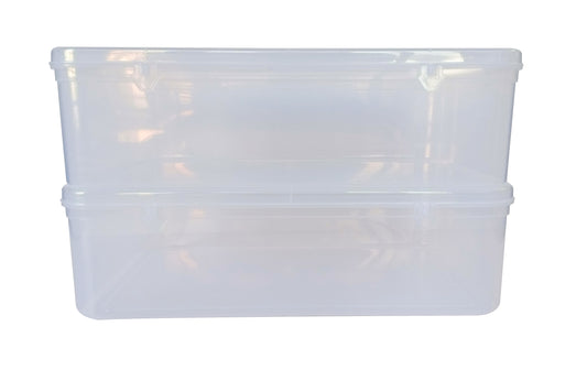 Clear Plastic Extra Large Storage Box  set of 2