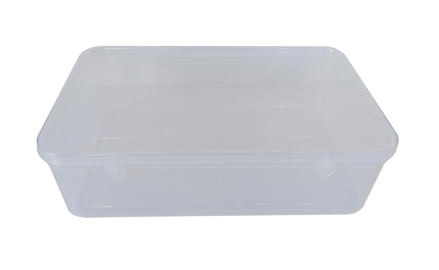 Clear Plastic Extra Large Storage Box upper & front view