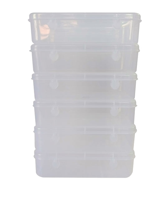 Clear Plastic Large Storage Boxes set of 6
