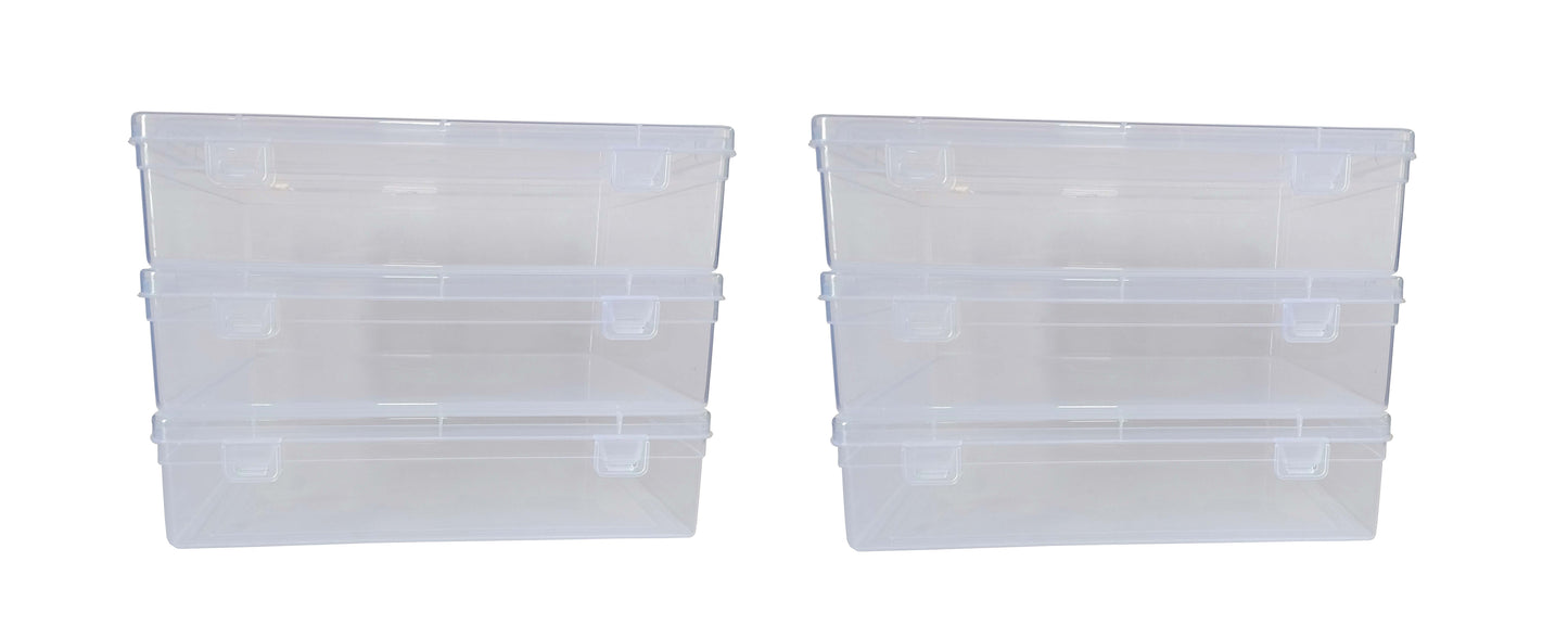 Clear Plastic Extra Large Storage Boxes set of 6