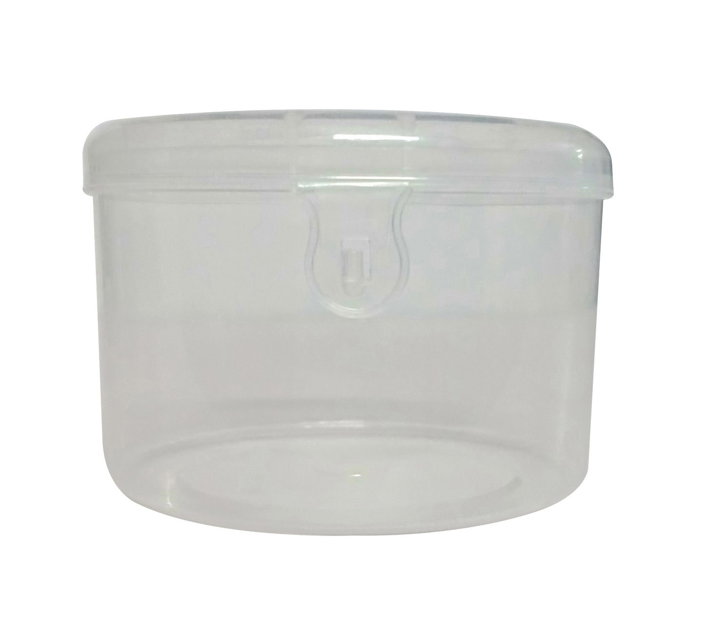 Plastic Clear Circular Storage Boxes front view