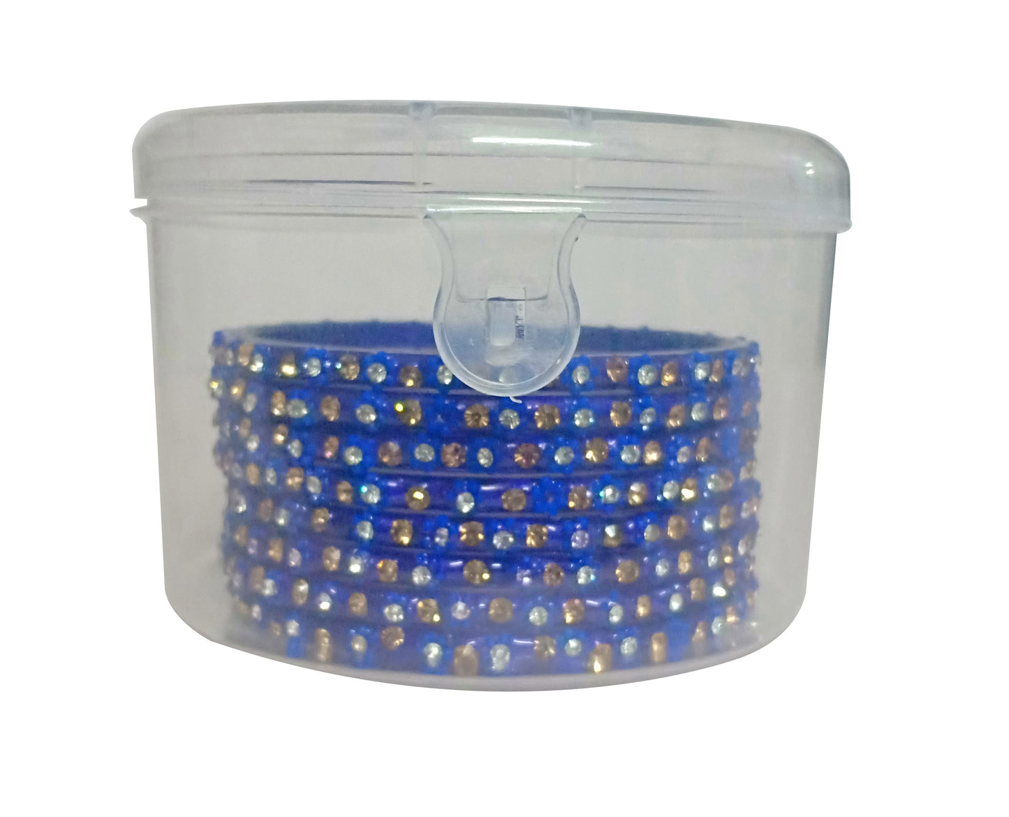 Plastic Clear Circular Storage Boxes front view
