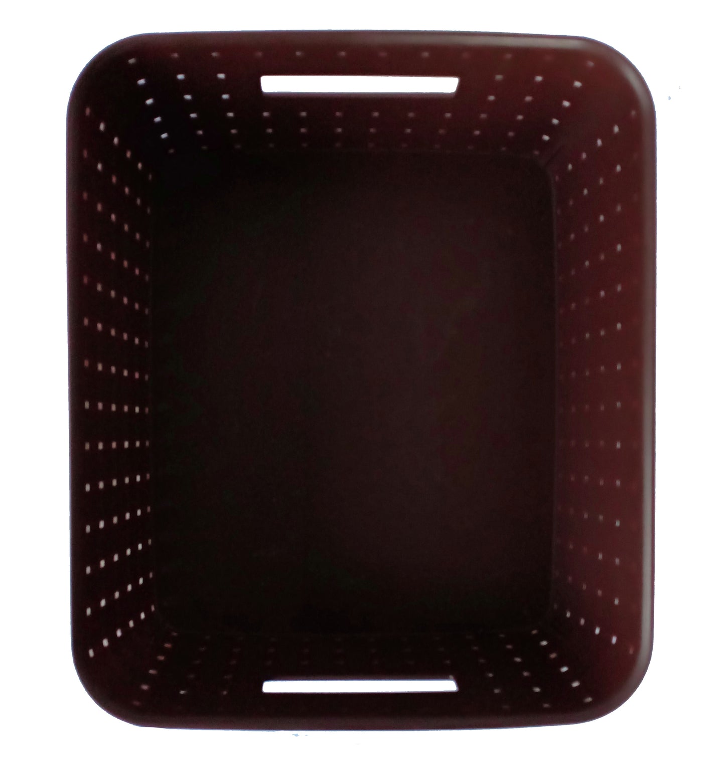 Plastic Checkered Large Storage Baskets without lid Chocolate Brown Colour upper view