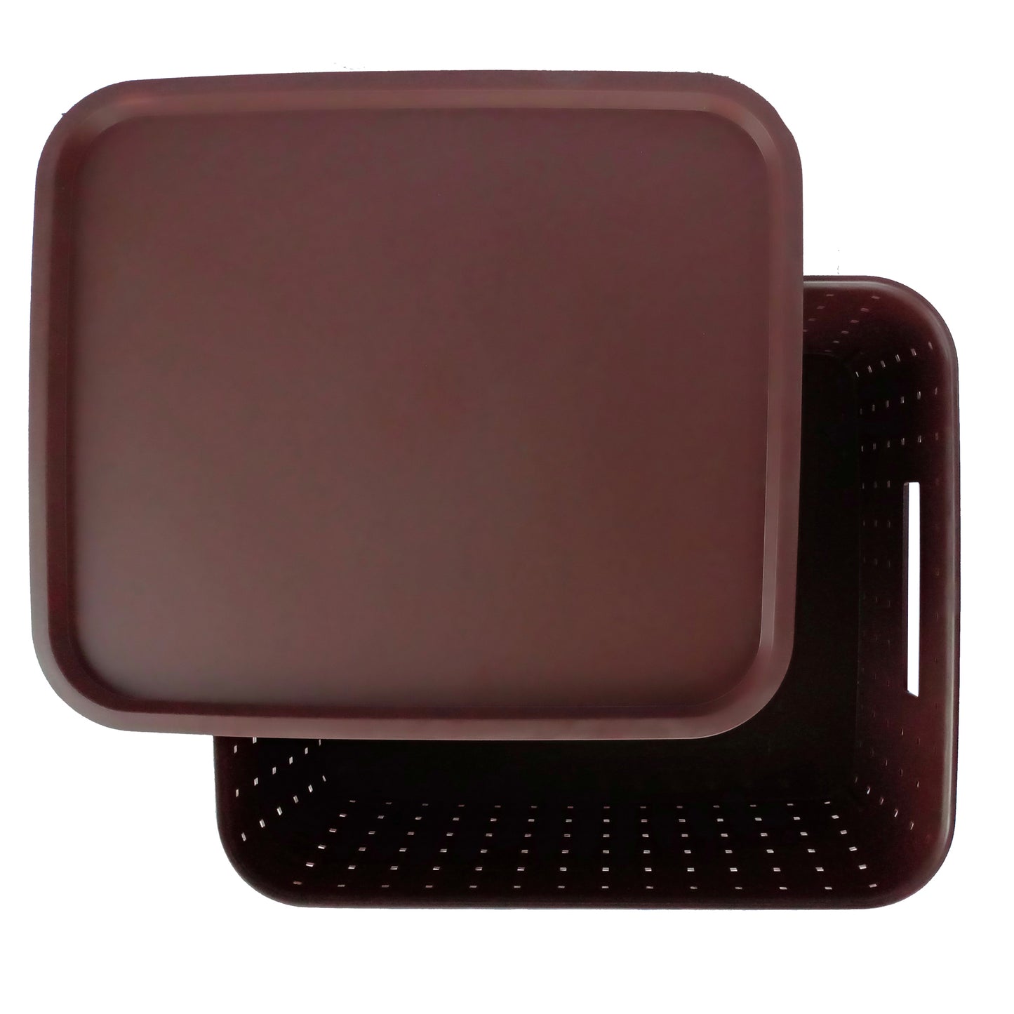 Plastic Checkered Large Storage Baskets Chocolate Brown Colour Size 35 x 30 x 13 cm with lid