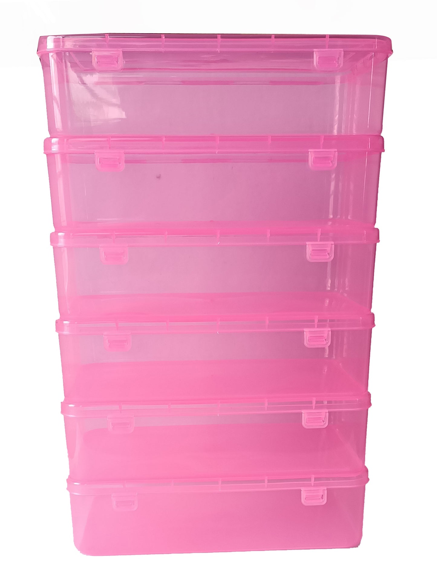 Big Plastic Storage Boxes Pink Colour set of 6