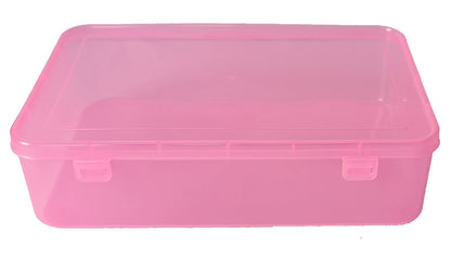 Big Plastic Storage Boxes Pink Colour front & upper view