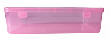 Big Plastic Storage Boxes Pink Colour front view
