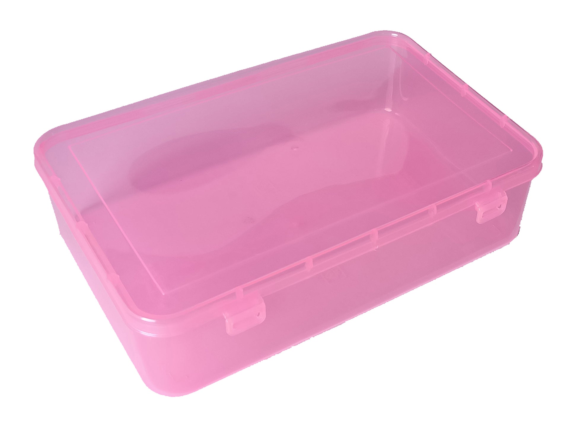 Big Plastic Storage Boxes Pink Colour side & upper view