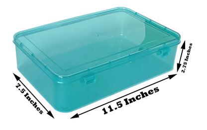 Green Plastic Storage Boxes(Large) showing size