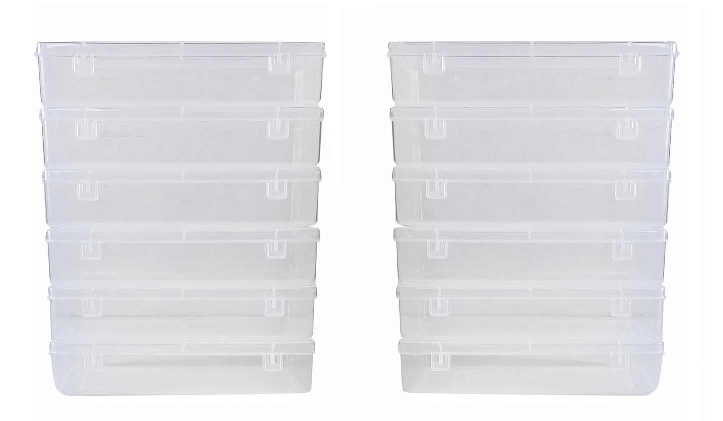 Clear Plastic Bright Small Storage Boxes set of 12