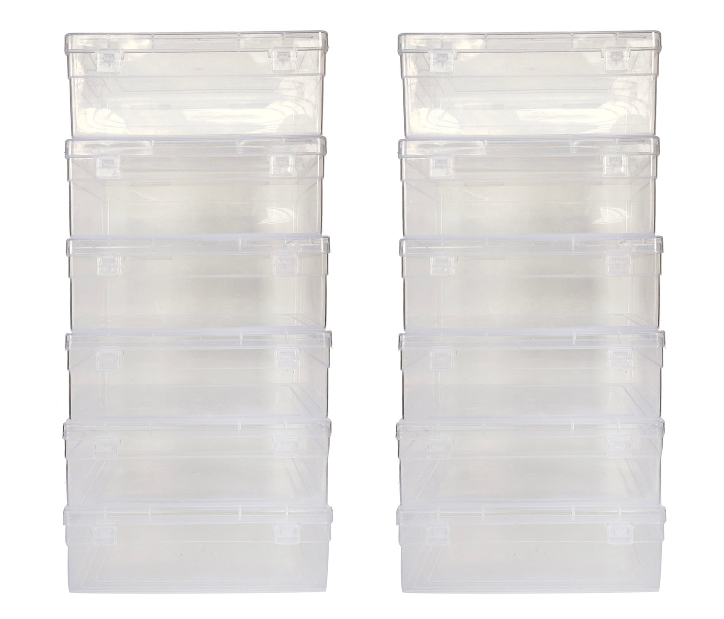 Clear Plastic Square Storage Boxes set of 12