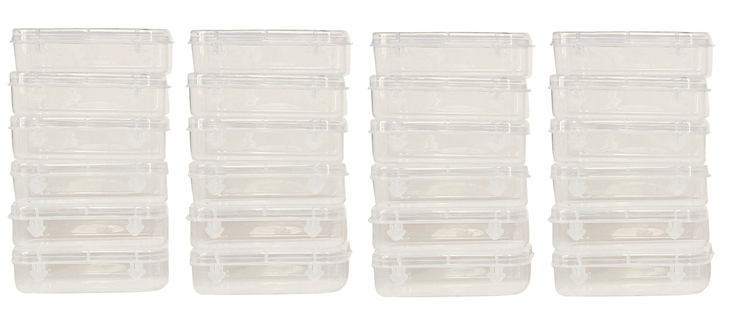 Clear Plastic Very Small Storage Boxes set of 24