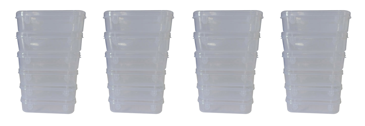 Clear Plastic Small Storage Boxes set of 24