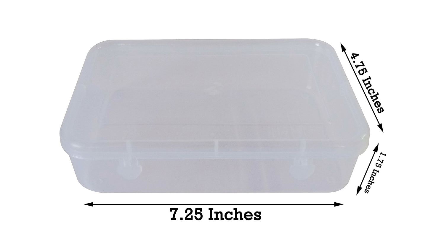 Clear Plastic Large Storage Boxes showing box size