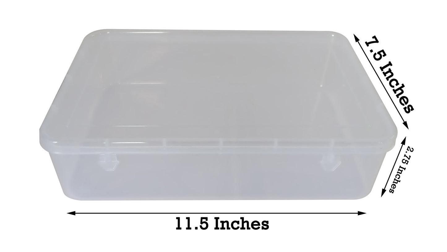 Clear Plastic Large Storage Boxes showing box size